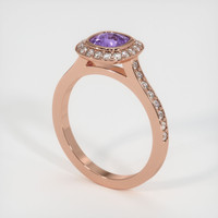 1.06 Ct. Sapphire Ring, 14K Rose Gold 2