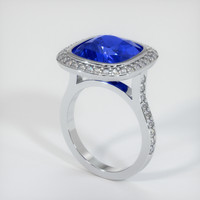 8.27 Ct. Blue Sapphire Ring, 10K White Gold 2