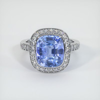 4.58 Ct. Blue Sapphire Ring, 10K White Gold 1