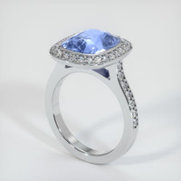 4.58 Ct. Blue Sapphire Ring, 10K White Gold 2
