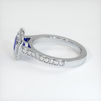 0.67 Ct. Blue Sapphire Ring, 10K White Gold 4