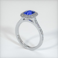 2.32 Ct. Blue Sapphire Ring, 10K White Gold 2