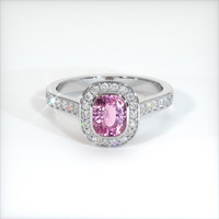 1.41 Ct. Pink Sapphire Ring, 10K White Gold 1