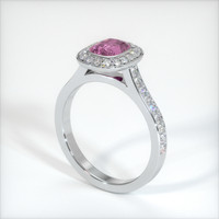 1.41 Ct. Pink Sapphire Ring, 10K White Gold 2