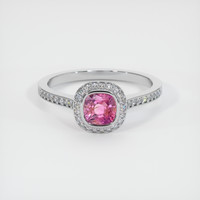 1.39 Ct. Pink Sapphire Ring, 10K White Gold 1