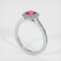 1.39 Ct. Pink Sapphire Ring, 10K White Gold 2