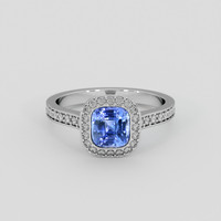 2.15 Ct. Blue Sapphire Ring, 10K White Gold 1