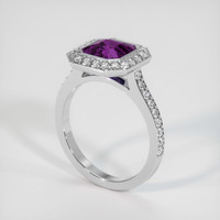 2.50 Ct. Purple Sapphire Ring, 10K White Gold 2