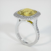 10.63 Ct. Yellow Sapphire Ring, 10K White Gold 2