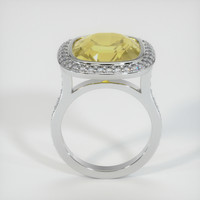 10.63 Ct. Yellow Sapphire Ring, 10K White Gold 3