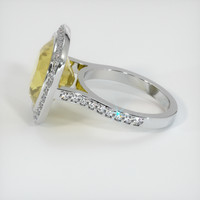 10.63 Ct. Yellow Sapphire Ring, 10K White Gold 4