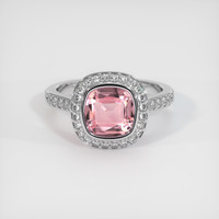 2.07 Ct. Padparadscha Sapphire Ring, 14K White Gold 1