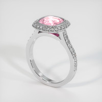2.07 Ct. Padparadscha Sapphire Ring, 14K White Gold 2