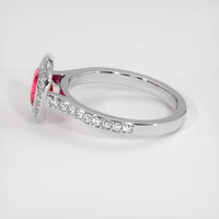 1.21 Ct. Padparadscha Sapphire Ring, 14K White Gold 4