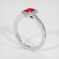 1.05 Ct. Ruby Ring, 14K White Gold 2