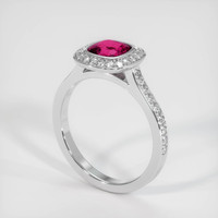 1.22 Ct. Ruby Ring, 14K White Gold 2