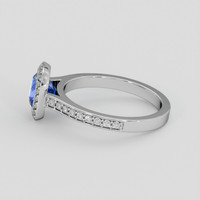 2.15 Ct. Blue Sapphire Ring, 14K White Gold 4