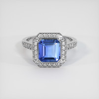 2.58 Ct. Sapphire Ring, 14K White Gold 1