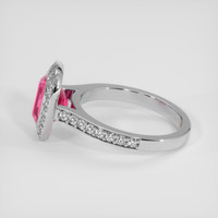 2.60 Ct. Pink Sapphire Ring, 14K White Gold 4