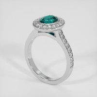 1.69 Ct. Greenish Blue Sapphire Ring, 14K White Gold 2
