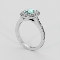 1.64 Ct. Bluish Green Sapphire Ring, 14K White Gold 2