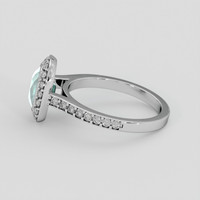 1.64 Ct. Bluish Green Sapphire Ring, 14K White Gold 4