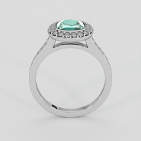 1.60 Ct. Bluish Green Sapphire Ring, 14K White Gold 3