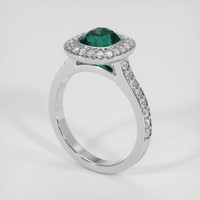 2.12 Ct. Bluish Green Sapphire Ring, 14K White Gold 2