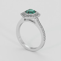 1.19 Ct. Bluish Green Sapphire Ring, 14K White Gold 2