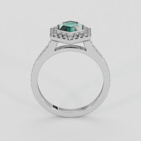 1.19 Ct. Bluish Green Sapphire Ring, 14K White Gold 3