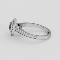 1.19 Ct. Bluish Green Sapphire Ring, 14K White Gold 4