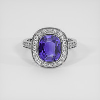 3.05 Ct. Color Change Sapphire Ring, 14K White Gold 1