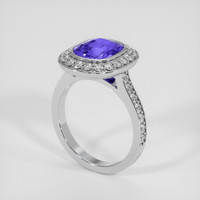 3.05 Ct. Color Change Sapphire Ring, 14K White Gold 2