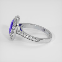 3.05 Ct. Color Change Sapphire Ring, 14K White Gold 4