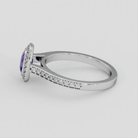 1.04 Ct. Bi Color Sapphire Ring, 14K White Gold 4
