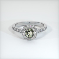 0.53 Ct. Sapphire Ring, 14K White Gold 1