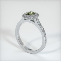 0.53 Ct. Sapphire Ring, 14K White Gold 2