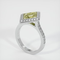 3.20 Ct. Sapphire Ring, 14K White Gold 2