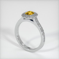 0.57 Ct. Sapphire Ring, 14K White Gold 2
