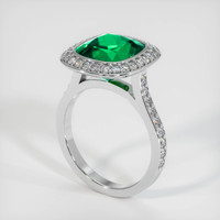 4.03 Ct. Emerald Ring, 18K White Gold 2