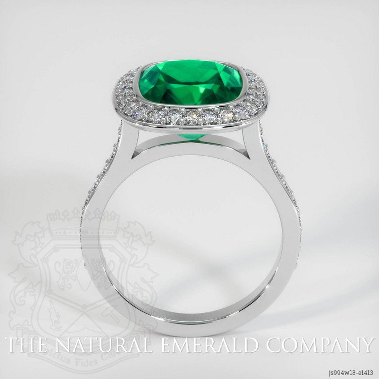 Emerald Ring 4.03 Ct. 18K White Gold | The Natural Emerald Company