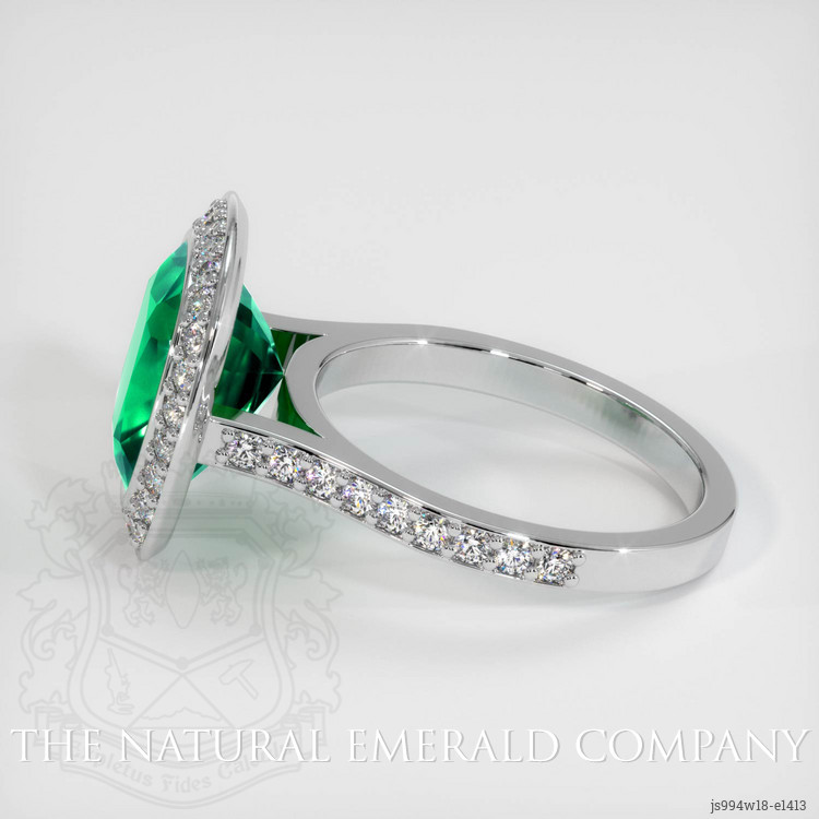 Emerald Ring 4.03 Ct. 18K White Gold | The Natural Emerald Company