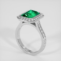 3.81 Ct. Emerald Ring, 18K White Gold 2