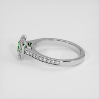 0.53 Ct. Bluish Green Tourmaline Ring, 18K White Gold 4