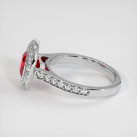 2.10 Ct. Ruby Ring, 18K White Gold 4