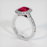 2.53 Ct. Ruby Ring, 18K White Gold 2