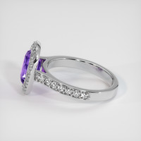 1.76 Ct. Purple Sapphire Ring, 18K White Gold 4