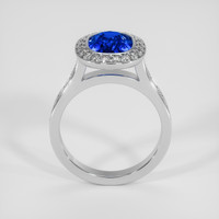 3.04 Ct. Blue Sapphire Ring, 18K White Gold 3
