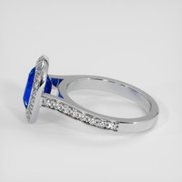 3.04 Ct. Blue Sapphire Ring, 18K White Gold 4