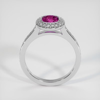 1.24 Ct. Pink Sapphire Ring, 18K White Gold 3